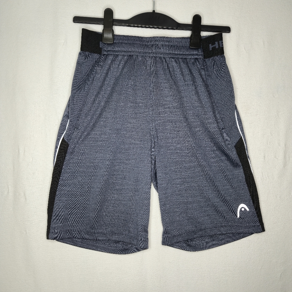Head Men's Stretchy Shorts With Side Pockets Gray And Black Size S